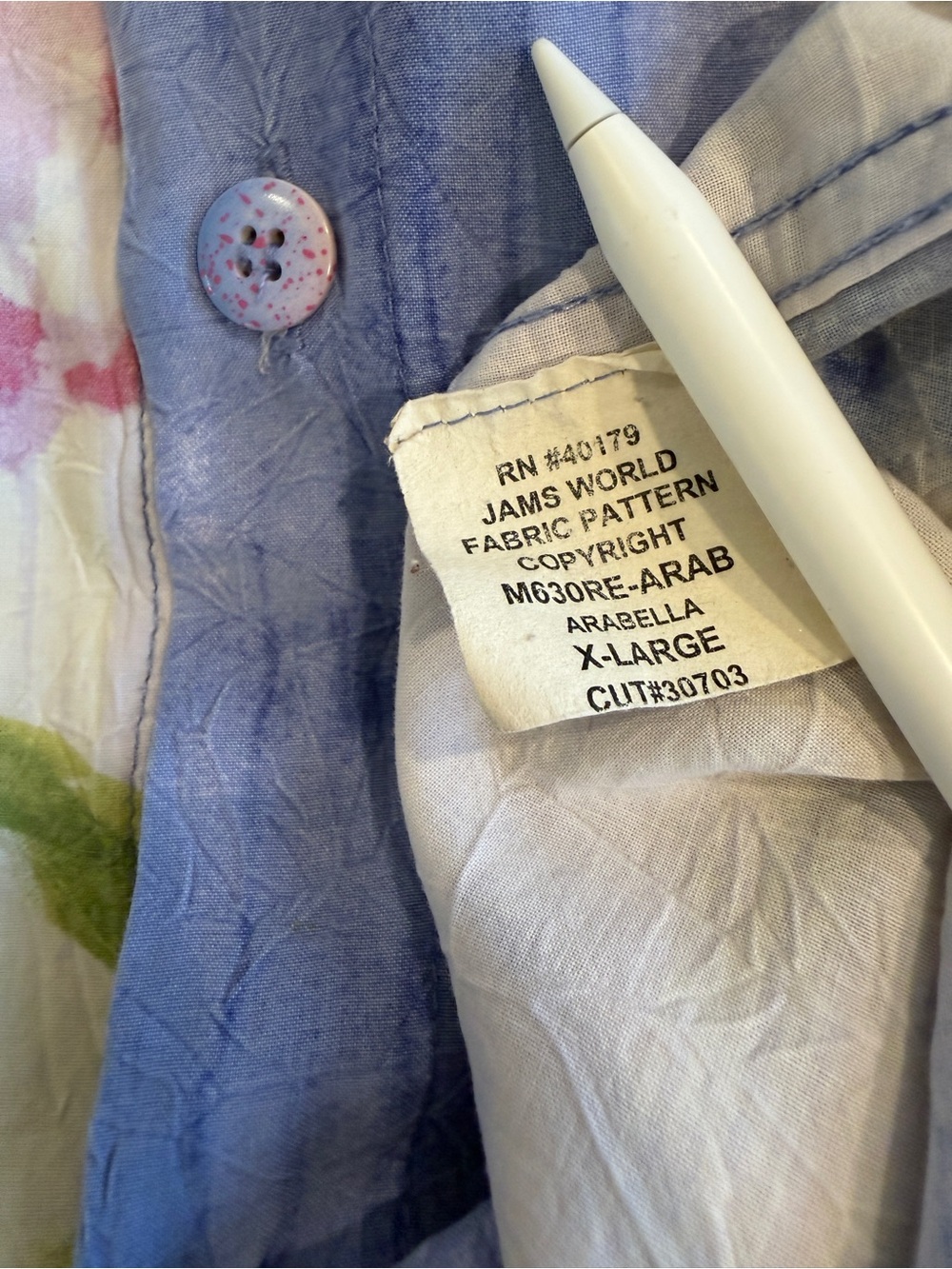 Jams World Men’s Hawaiian Aloha Short Sleeve Shirt, XL, “Arabella”, Great Cond. - Picture 5 of 6